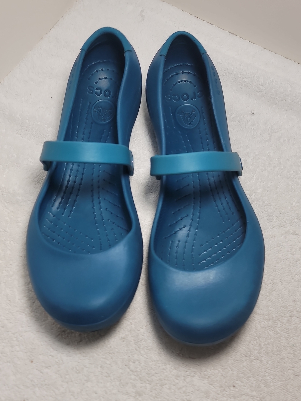 CROCS Alice Mary Jane Flats in Teal Womens Size 10 - EUC  307